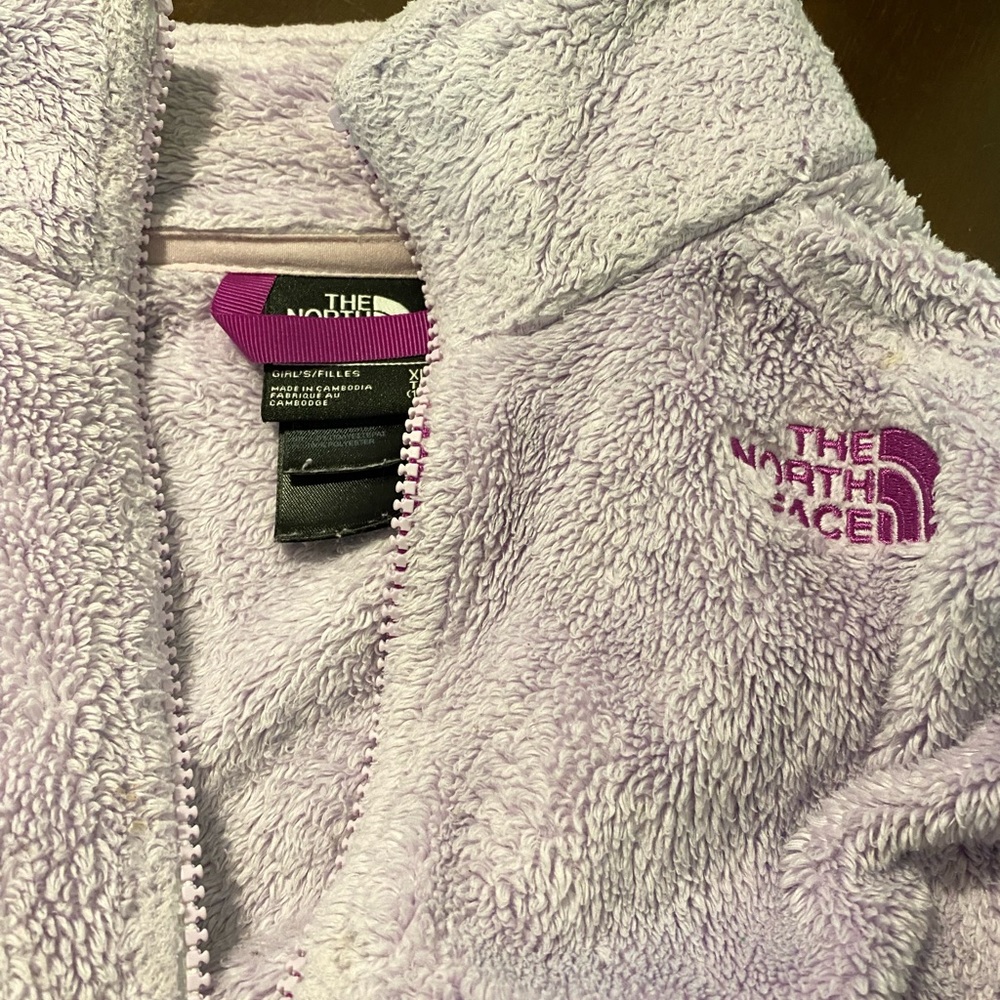 LAVENDER NORTH FACE FUZZY JACKET